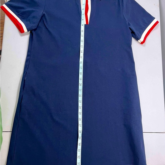 Cynthia Rowley Navy Dress with Red and White Trim, Size M. - Picture 8 of 15